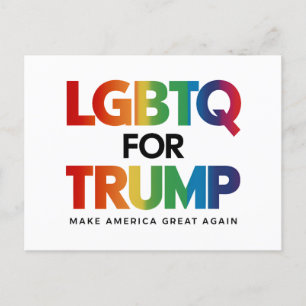 LGBTQ FÜR TRUMP SCHWULE LESBEN FÜR TRUMP 2024  POSTKARTE