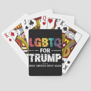 LGBTQ FÜR TRUMP SCHWULE LESBEN FÜR TRUMP 2024  SPIELKARTEN