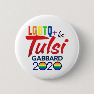 LGBTQ+ für Tulsi Gabbard 2020 Button