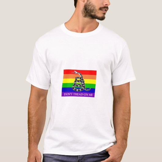LGBTQ Gadsden nicht auf meiner Flagge T-Shirt (Vorderseite)