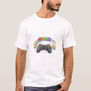 LGBTQ+ Gamer – Regenbogen-Gaming-Controller-T-Shir T-Shirt
