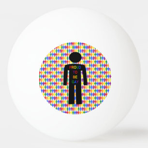 LGBTQ Gat Man Silhouette und Regenbogen Männer Tischtennisball
