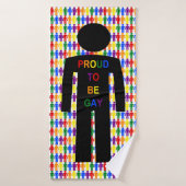 LGBTQ Gay Man Silhouette und Regenbogen Männer Badehandtuch (Badehandtuch)