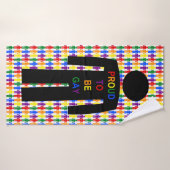 LGBTQ Gay Man Silhouette und Regenbogen Männer Badehandtuch (Badehandtuch)