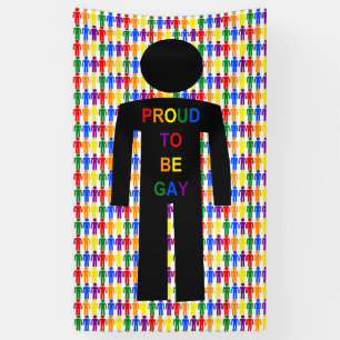 LGBTQ Gay Man Silhouette und Regenbogen Männer Banner