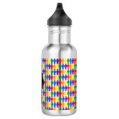 LGBTQ Gay Man Silhouette und Regenbogen Männer Edelstahlflasche (Rechts)