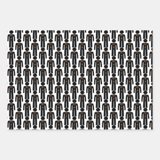 LGBTQ Gay Man Silhouette und Regenbogen Männer Geschenkpapier Set (Vorderseite 2)