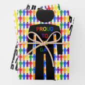LGBTQ Gay Man Silhouette und Regenbogen Männer Geschenkpapier Set (Beispiel)