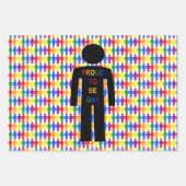 LGBTQ Gay Man Silhouette und Regenbogen Männer Geschenkpapier Set (Vorderseite)