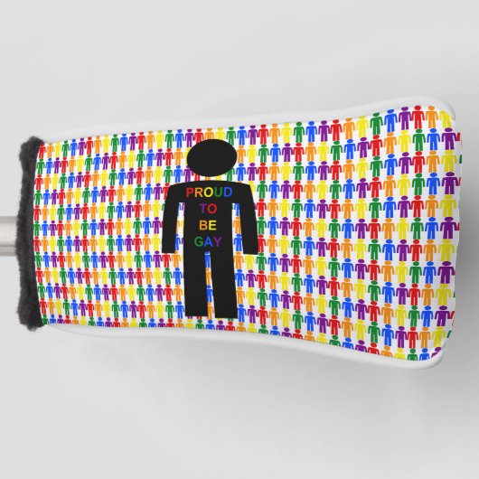 LGBTQ Gay Man Silhouette und Regenbogen Männer Golf Headcover (Vorderseite)