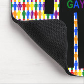 LGBTQ Gay Man Silhouette und Regenbogen Männer Mousepad (Ecke)