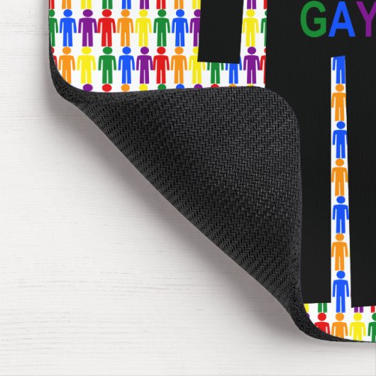 LGBTQ Gay Man Silhouette und Regenbogen Männer Mousepad (Ecke)