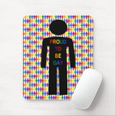 LGBTQ Gay Man Silhouette und Regenbogen Männer Mousepad (Mit Mouse)