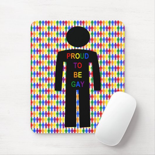 LGBTQ Gay Man Silhouette und Regenbogen Männer Mousepad (Mit Mouse)