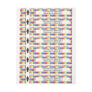 LGBTQ Gay Man Silhouette und Regenbogen Männer nac