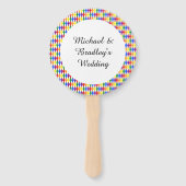 LGBTQ Gay Man Silhouette und Regenbogen Männer nac Fächer (Rückseite)