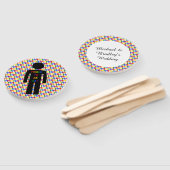 LGBTQ Gay Man Silhouette und Regenbogen Männer nac Fächer (Non-assembled)