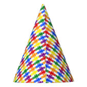 LGBTQ Gay Man Silhouette und Regenbogen Männer Partyhütchen (Rückseite)