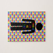 LGBTQ Gay Man Silhouette und Regenbogen Männer Puzzle (Horizontal)