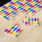 LGBTQ Gay Man Silhouette und Regenbogen Männer Puzzle (Seite)