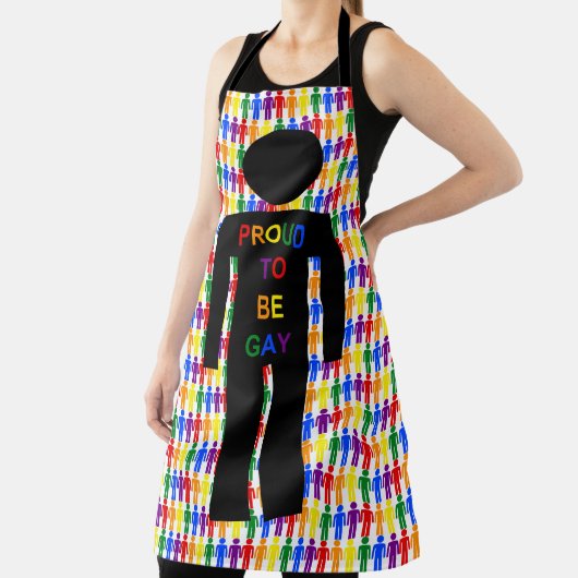 LGBTQ Gay Man Silhouette und Regenbogen Männer Schürze (InSitu)