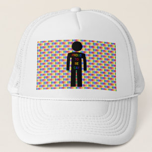 LGBTQ Gay Man Silhouette und Regenbogen Männer Truckerkappe