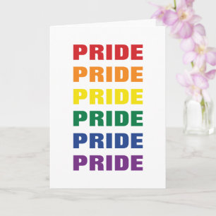 LGBTQ-Gay Pride Anpassbarer, mehrfacher Text Karte