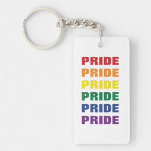 LGBTQ-Gay Pride Anpassbarer, mehrfacher Text Schlüsselanhänger