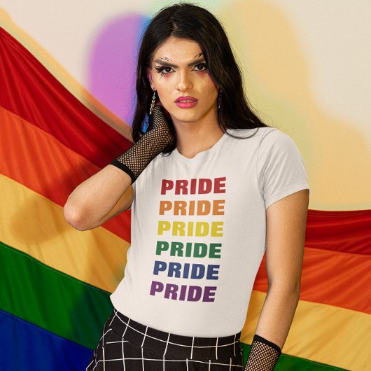 LGBTQ-Gay Pride Anpassbarer, mehrfacher Text T-Shirt
