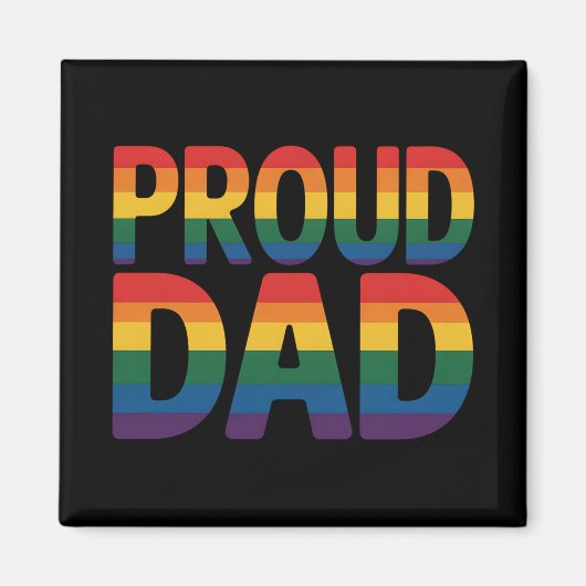 LGBTQ-Gay Pride der Proud-Vater-Familie Ally Rainb Magnet (Vorne)
