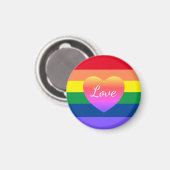 LGBTQ Gay Pride Farbenfrohe Regenbogen Liebe Magnet (Vorderseite/Rückseite)