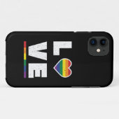 LGBTQ-Gay Pride-Flag Beunruhigte Grunge-Liebe Case-Mate iPhone Hülle (Rückseite (Horizontal))