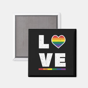 LGBTQ-Gay Pride-Flag Beunruhigte Grunge-Liebe Magnet