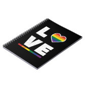 LGBTQ-Gay Pride-Flag Beunruhigte Grunge-Liebe Notizblock (Linke Seite)