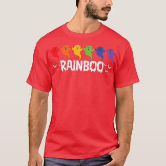 LGBTQ Gay Pride Ghost Rainbow Rainboo Funny Hallow T-Shirt