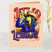 LGBTQ-Gay Pride Lasst uns Lesben gehen Karte (Gelbe Blume)