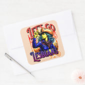 LGBTQ-Gay Pride Lasst uns Lesben gehen Quadratischer Aufkleber (Umschlag)