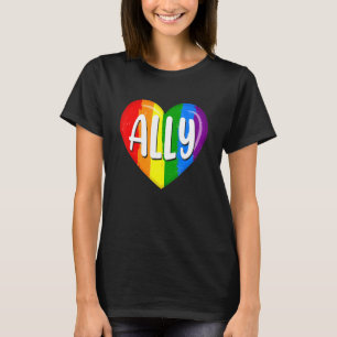 LGBTQ Gay Pride LGBT Verbündeter Regenbogenflagge  T-Shirt