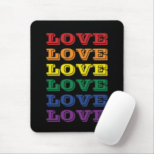 LGBTQ Gay Pride-Liebe Anpassbare, mehrfache Text Mousepad