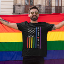 LGBTQ Gay Pride Liebe gewinnt amerikanische Flagge