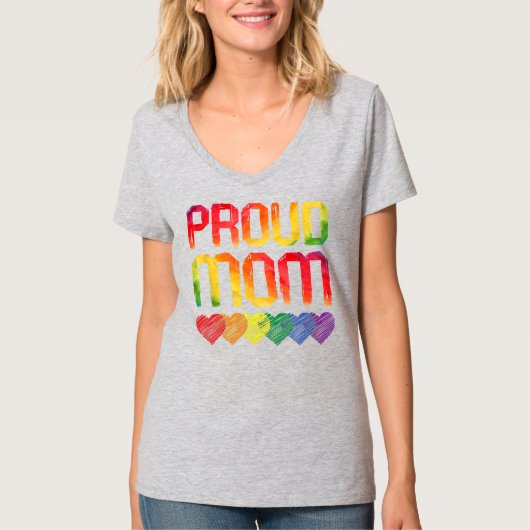 LGBTQ-Gay Pride mit hoher Mama Monat Regenbogenfla T-Shirt (Vorderseite)