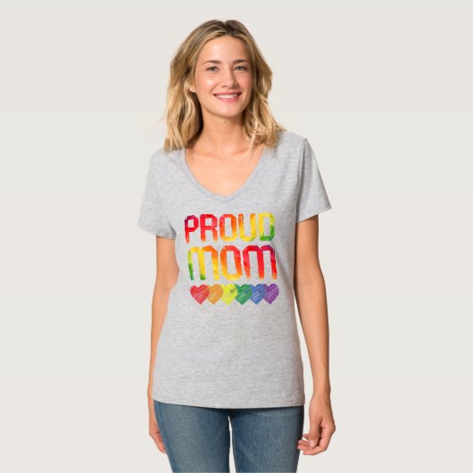 LGBTQ-Gay Pride mit hoher Mama Monat Regenbogenfla T-Shirt (Vorderseite Vollansicht)