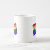 LGBTQ-Gay Pride mit Rainbow-Flag-Sondertext Kaffeetasse (Mittel)
