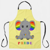 LGBTQ-Gay Pride - niedlicher Elefant mit Regenboge Schürze (Vorderseite)