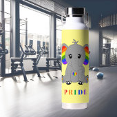 LGBTQ-Gay Pride - niedlicher Elefant mit Regenboge Trinkflasche