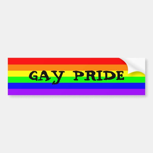 LGBTQ Gay Pride Rainbow Flag Autoaufkleber (Vorne)