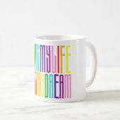 LGBTQ Gay Pride Regenbogenfarbenkennzeichnung Farb Kaffeetasse (VorderseiteRechts)