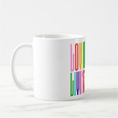 LGBTQ Gay Pride Regenbogenfarbenkennzeichnung Farb Kaffeetasse (Links)