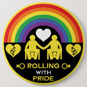 LGBTQ Gay Rollstuhl Behinderung Prix Button (Vorderseite)