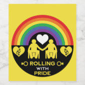 LGBTQ Gay Rollstuhl Behinderung Prix Weinetikett (Einzelnes Label)